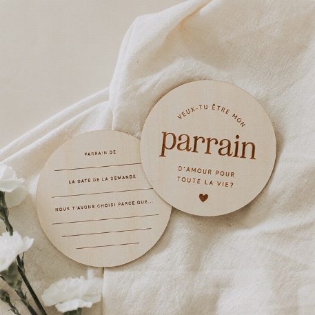 Pastilles de bois - Parrain | Le Petit Tableau Noir