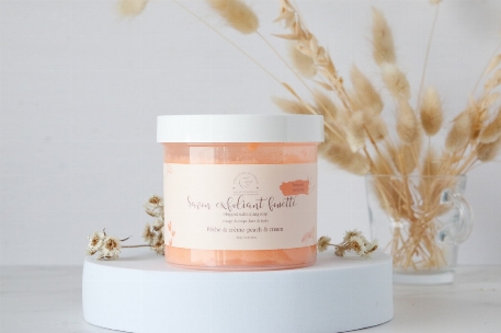 Savon exfoliant fouetté - Pêche | Savonnerie Poussière d'Étoile