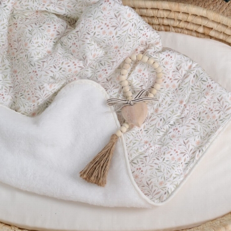 Couverture pour bébé fluffy - Coton - Mini fleurs | Baluchon