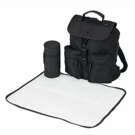 Sac à couches - 100% recyclé - Noir | Bababing