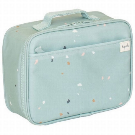 Sac à lunch en tissu recyclé - Vert Terrazzo | 3 Sprouts