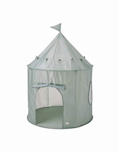 Tente de jeu castle en tissu recyclé - Vert | 3 Sprouts