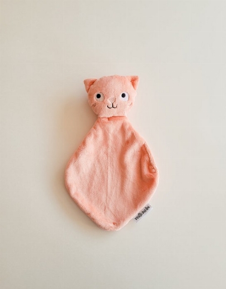 Doudou Bébé Chat - Corail | Veille sur toi