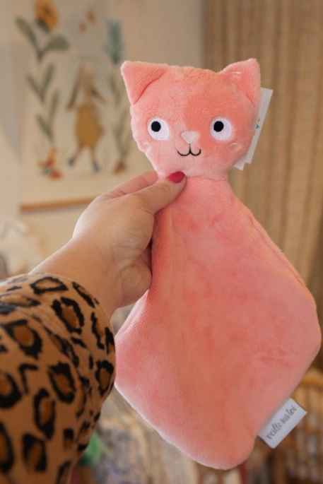 Doudou Bébé Chat - Corail | Veille sur toi