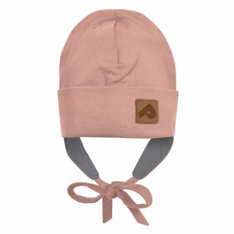Bonnet de jersey avec doublure polar et oreilles - Blush | Perlimpinpin