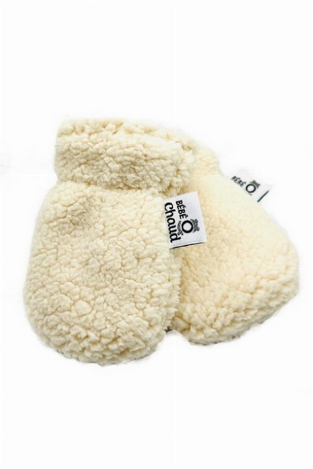 Mitaines sans pouce - Sherpa - Crème | Bébé Ô Chaud