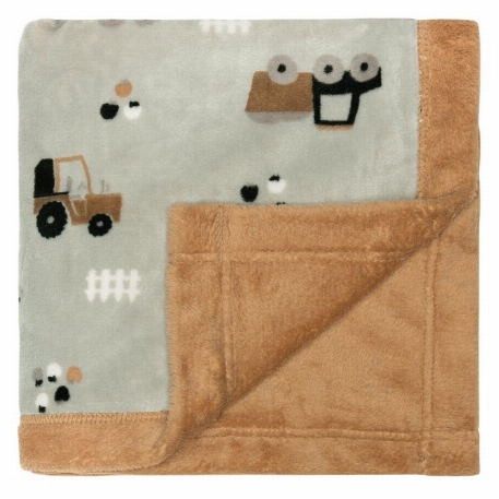 Couverture de peluche - Tracteurs | Perlimpinpin