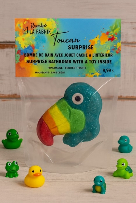Bombe de bain avec surprise - Toucan éclatant | La Fabrik