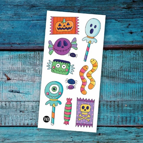 Tatouages temporaires - Bonbons d'Halloween | PICO