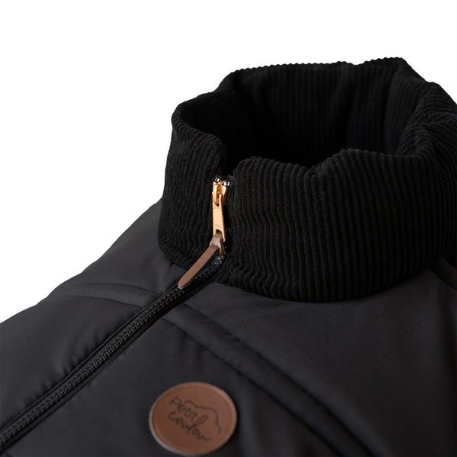 Housse légère avec col en corduroy - Noir | Petit Coulou