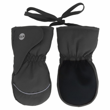 Mitaines imperméables avec cordon - Charcoal | Calikids