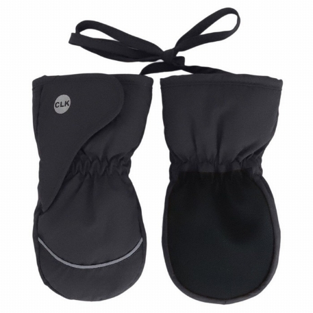 Mitaines imperméables avec cordon - Black | Calikids