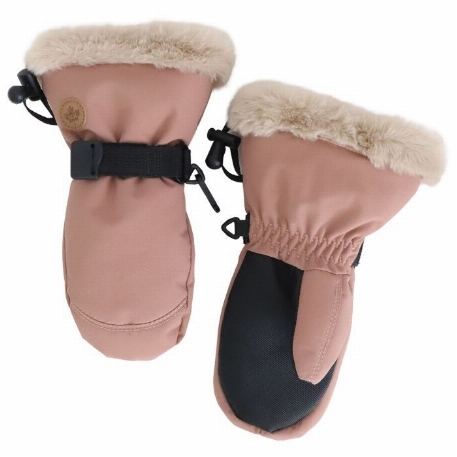 Mitaines imperméables Aviator - Rose Cendre | Calikids