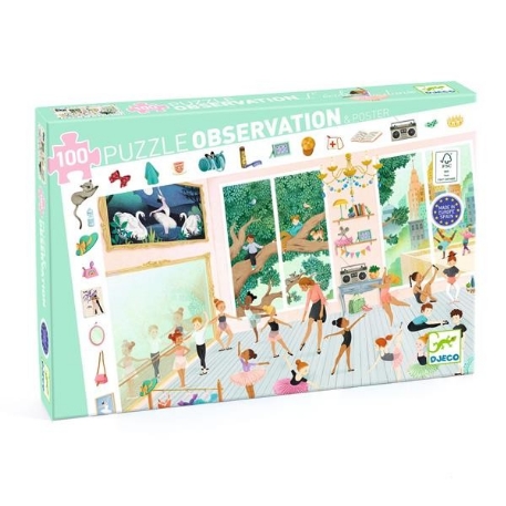 Puzzle observation - École de danse - 100 pcs | Djeco