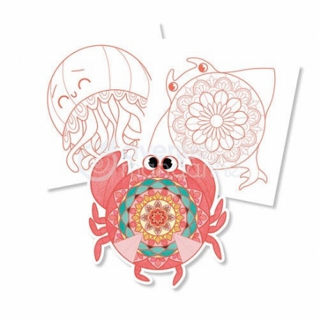 Graffy Pop Mandala 3D - Animaux Marins | My Mandarine