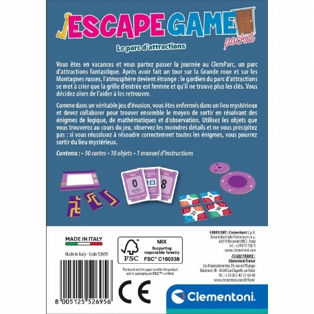 Escape Room - Le parc d'attractions | Clementoni