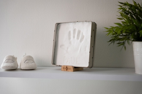 Boîte à empreintes de bébé carrée - Jolis coeurs | Petit Artichaut
