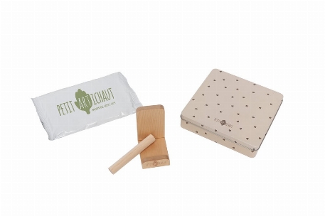 Boîte à empreintes de bébé carrée - Jolis coeurs | Petit Artichaut