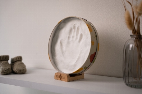 Boîte à empreintes de bébé ronde - Little prairie | Petit Artichaut
