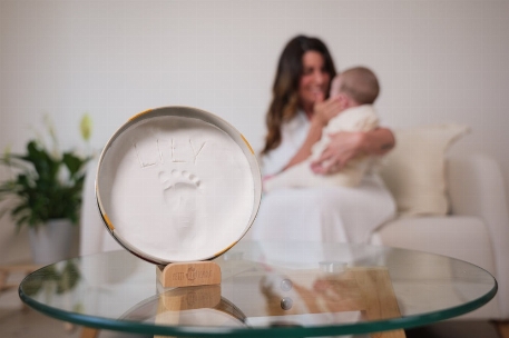 Boîte à empreintes de bébé ronde - Little prairie | Petit Artichaut
