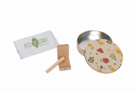 Boîte à empreintes de bébé ronde - Little prairie | Petit Artichaut