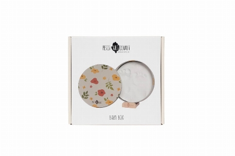 Boîte à empreintes de bébé ronde - Little prairie | Petit Artichaut