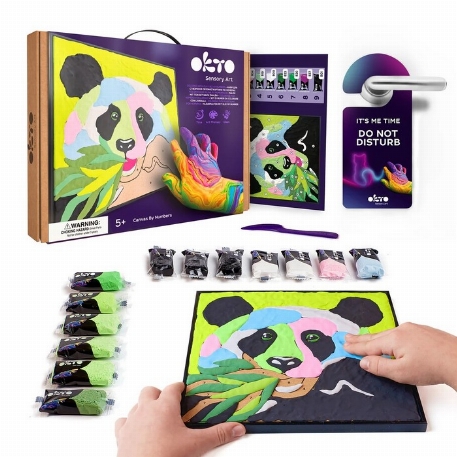 Coloriage par numéro avec argile - Panda | OKTO