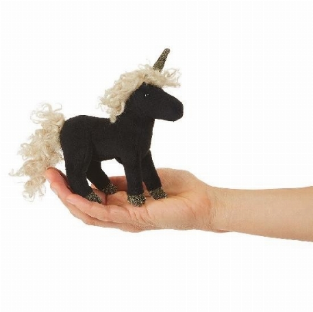 Marionnette à doigt - Licorne noire | Folkmanis