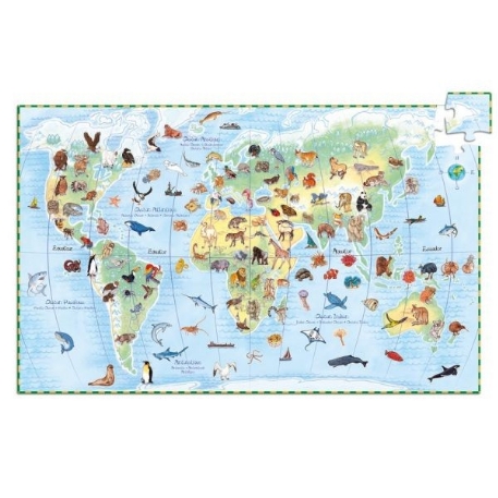 Puzzle observation - Animaux du monde - 100 pcs | Djeco