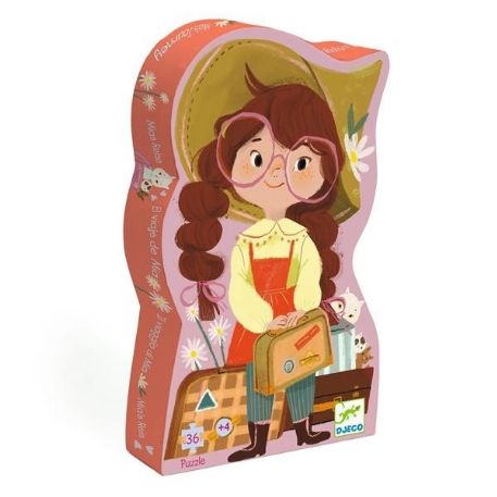 Puzzle silhouette - Le voyage de Mia - 36 pcs | Djeco