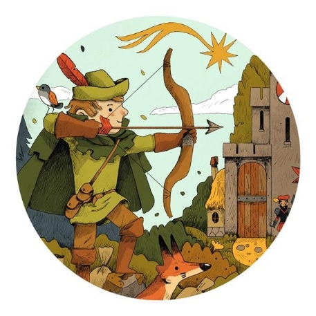 Puzzle silhouette - Robin des bois - 36 pcs | Djeco