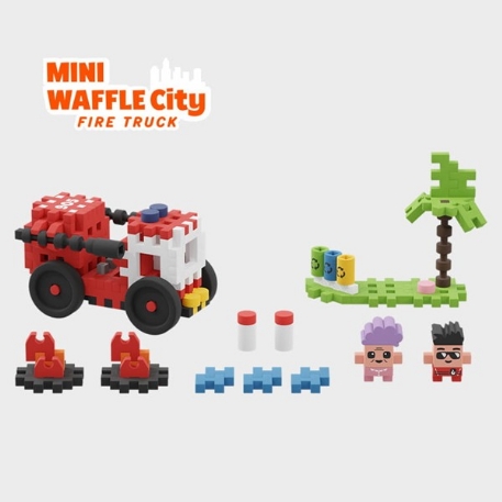 Mini Waffle - Camion de pompier 80 pcs | Marioinex