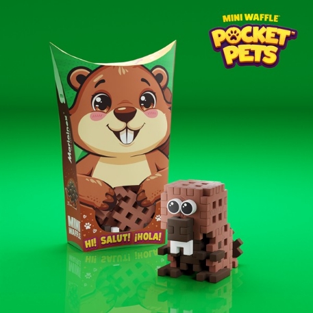 Mini Waffle - Animaux de poche - Castor 25 pcs | Marioinex