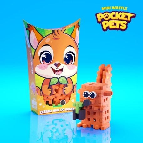 Mini Waffle - Animaux de poche - Écureuil 34 pcs | Marioinex