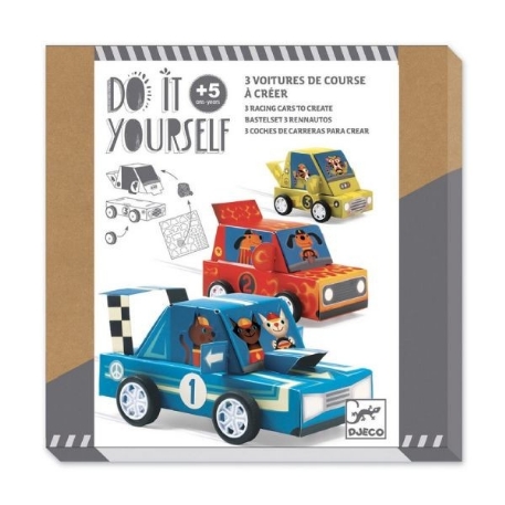 DIY - Grand Prix (3 voitures de course) | Djeco