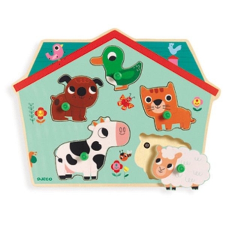 Puzzle sonore - Ouaf woof - 5 pcs | Djeco