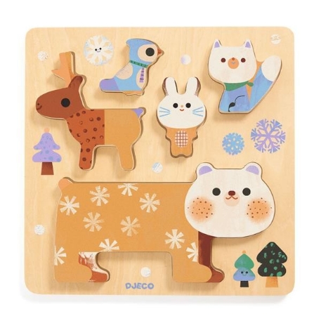 Puzzle bois - WoodyStack - 5 pcs | Djeco