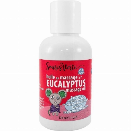 Huile de Massage à l'eucalyptus - 120ml | Souris Verte