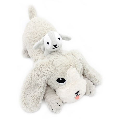 Peluche Maman et son bébé - Toutou le chien gris | Les Déglingos