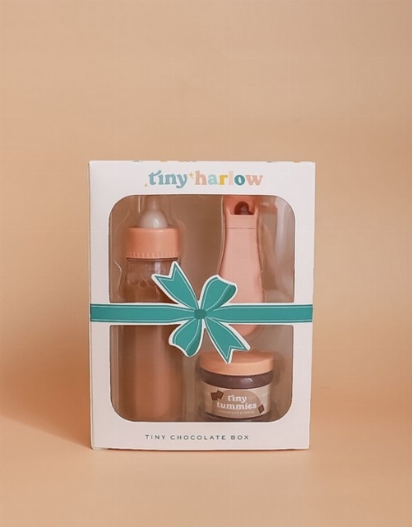 Ensemble de pudding Tiny Tummies et bouteille de lait pour poupée - Chocolat | Tiny Harlow