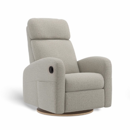 Fauteuil manuel rembourré inclinable pivotant avec appui-tête ajustable à ailes latérales - Hailey - Breather Driftwood | Jaymar