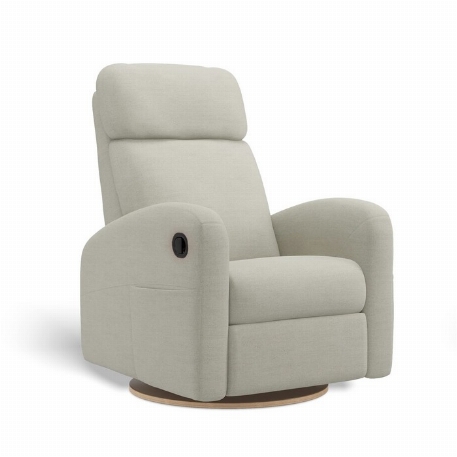 Fauteuil manuel rembourré inclinable pivotant avec appui-tête ajustable à ailes latérales - Hailey - Como Sand | Jaymar