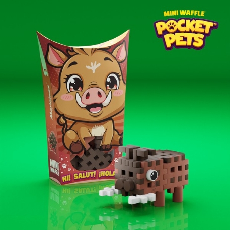 Mini Waffle - Animaux de poche - Sanglier 25pcs | Marioinex