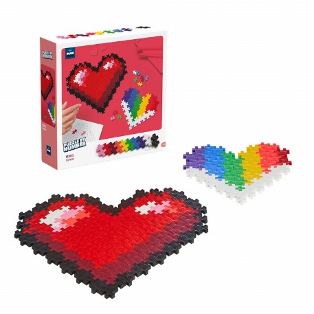Puzzle par numéro - Coeurs - 250 pcs | Plus Plus