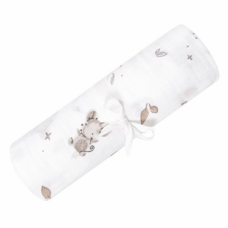 Couverture de mousseline - Souris | Perlimpinpin