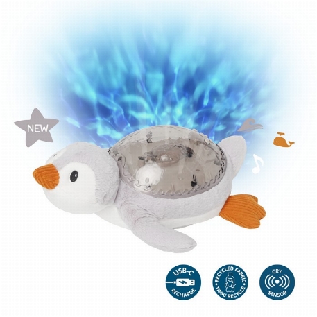 Tranquil Penguin - Veilleuse Projecteur Apaisante - Gris | Cloud.B