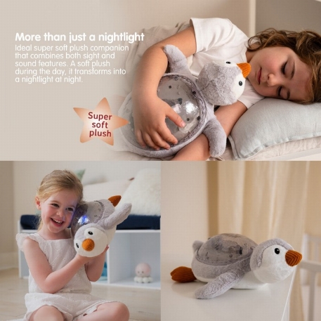 Tranquil Penguin - Veilleuse Projecteur Apaisante - Gris | Cloud.B