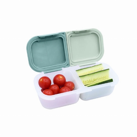Boîte à collation à 2 compartiments - Sauge et Fougère Cactus | melii