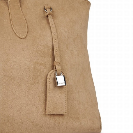 Le BRITNEY - Sac fourre-tout en suède - Beige | Lambert