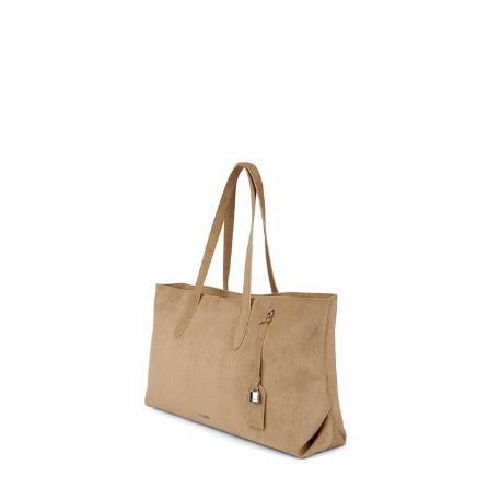 Le BRITNEY - Sac fourre-tout en suède - Beige | Lambert